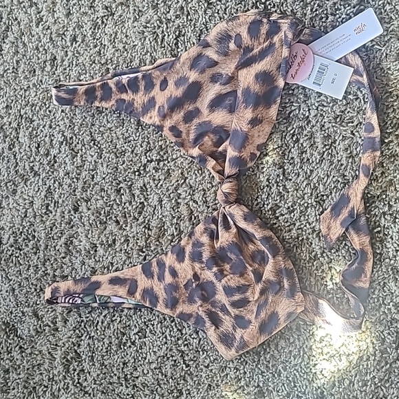 NWT PILYQ PQ JUNGLE SZ L HIGH WAIST BOTTOMS & REVERSIBLE DREW KNOT TIE TOP sz D - Picture 6 of 6